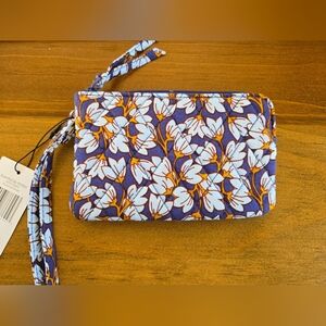 NWT Vera Bradley Essential Wristlet- Pawpaw Floral pattern Purple Orange